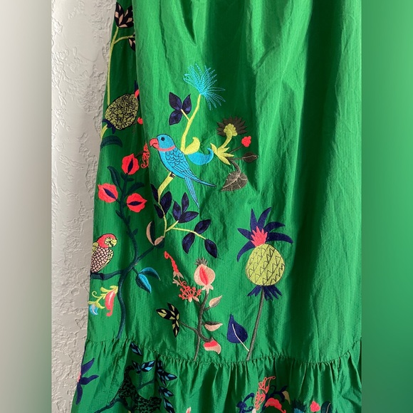 Anthropologie RARE Strapless Ruffled Floral Embroidered Maxi Dress - XS - Picture 5 of 9